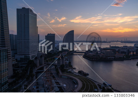 Kanagawa Prefecture: Dawn in the Yokohama Bay Area Kanagawa Prefecture: Dawn in the Yokohama Bay Area 133803346