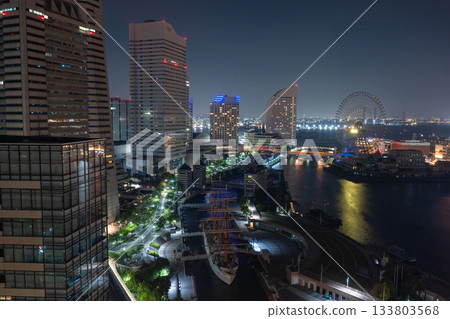 神奈川縣橫濱灣地區 - 深夜夜景 133803568