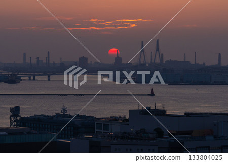 神奈川縣：橫濱灣地區的黎明 133804025