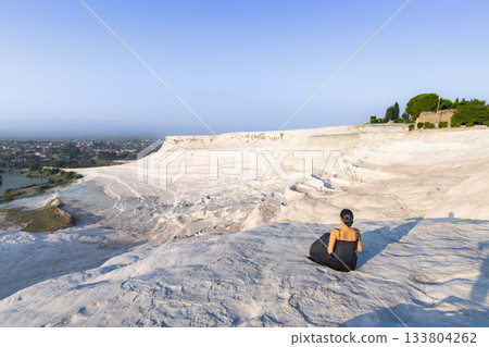 Pamukkale travertine terraces in Türkiye 133804262