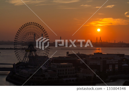 神奈川縣：橫濱灣地區的黎明 133804346
