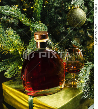 Warm drinks by the Christmas tree create a cozy holiday atmosphere Warm drinks by the Christmas tree create a cozy holiday atmosphere 133804831