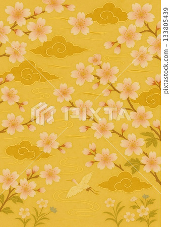 復古日式圖案背景素材 133805439