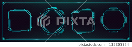 Futuristic HUD frame collection Futuristic HUD frame collection 133805524