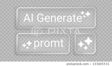 Liquid glass interface buttons for AI generate Liquid glass interface buttons for AI generate 133805531