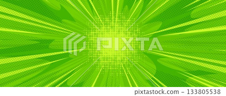 Green comic background with halftone texture Green comic background with halftone texture 133805538