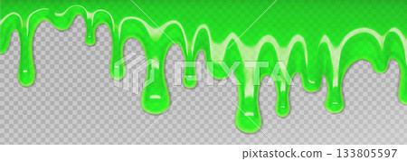 Vector green slime dripping frame 133805597