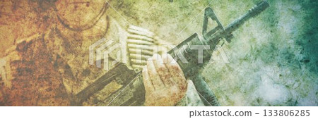 Military training in the camp 133806285