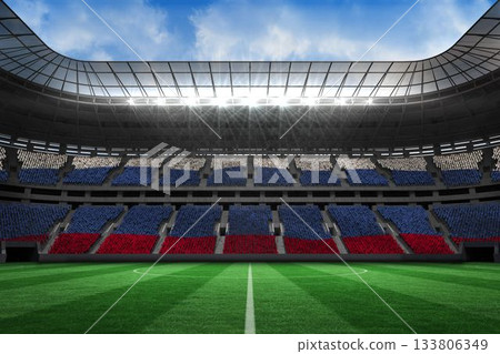 Stadium full of russia football fans 133806349