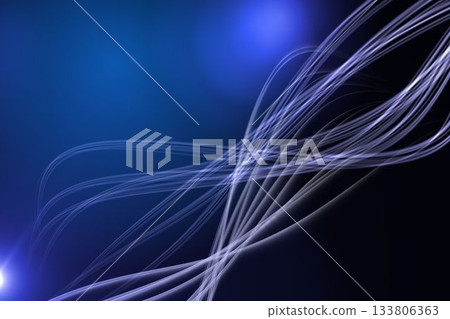 Curved laser light design in blue 133806363