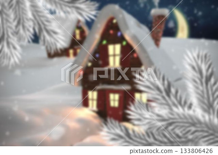 Composite image of christmas house 133806426