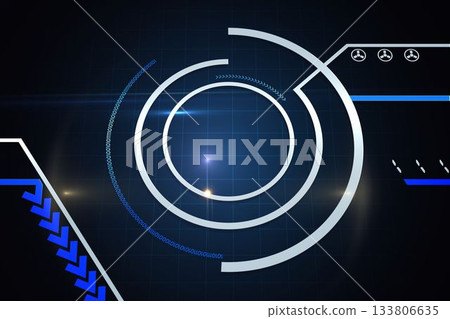 Technological background with circle and lines 133806635