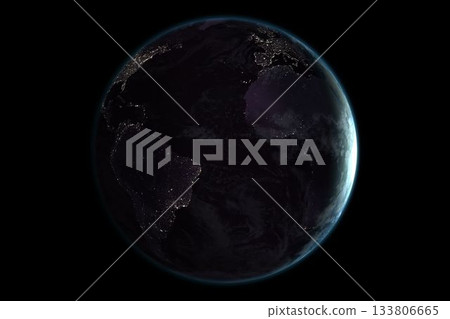 Planet earth with Pacific Ocean 133806665