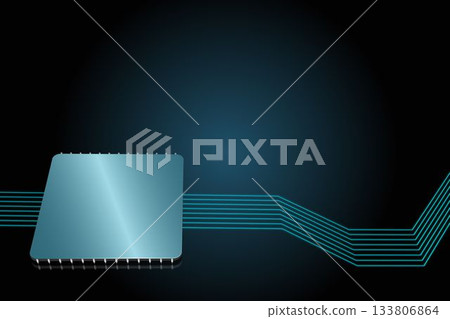 Shiny square on black background 133806864