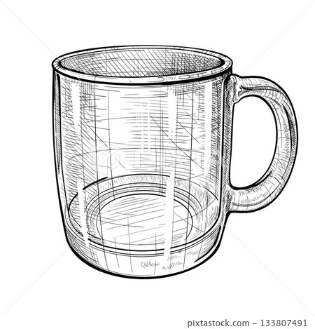 Hand drawn cup sketch 6 133807491