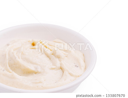 Creamy dip made from fresh ingredients ready for enjoyement at any meal Creamy dip made from fresh ingredients ready for enjoyement at any meal 133807670