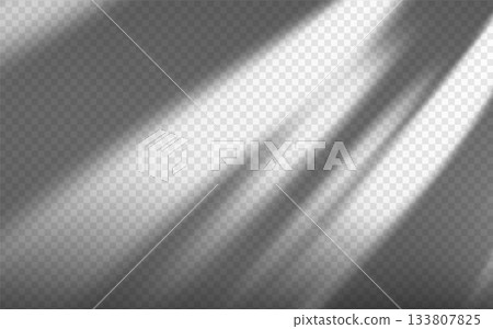 Komorebi Abstract shadow overlay ray light effect on a transparent background. 133807825