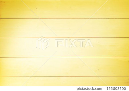 Horizontal pale yellow wooden planks are being shown in flat design, with visible grain and seams 133808500