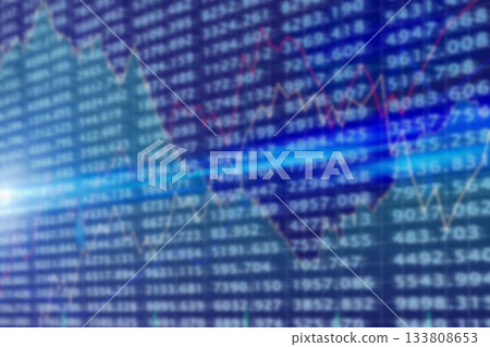 Composite image of graph and numbers 133808653