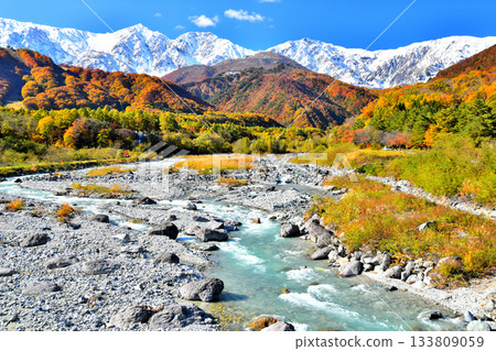 白馬橋 / 從松川眺望白馬三山（長野縣白馬村）[2025年11月] 133809059
