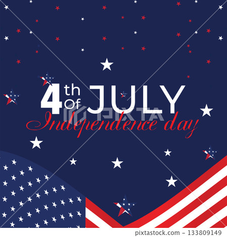 Happy 4th of July. Fourth July Independence Day USA. 133809149