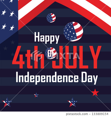 Happy 4th of July. Fourth July Independence Day USA. Happy 4th of July. Fourth July Independence Day USA. 133809154
