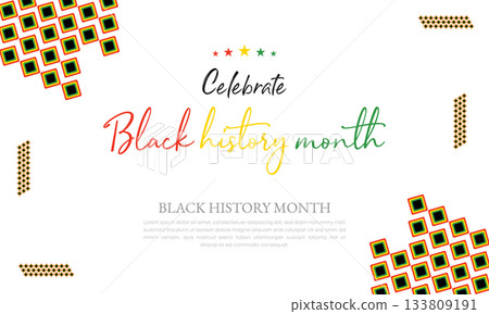 Black History Month celebrated. February national black history month African American vector illustration Template for background, banner, card, poster with text inscription 133809191