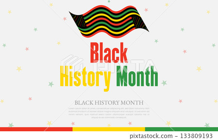 Black History Month celebrated. February national black history month African American vector illustration Template for background, banner, card, poster with text inscription 133809193