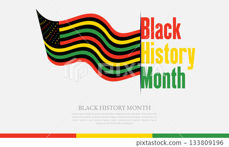 Black History Month celebrated. February national black history month African American vector illustration Template for background, banner, card, poster with text inscription 133809196