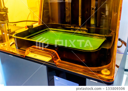 3d resin printer in interior showroom 3d resin printer in interior showroom 133809306