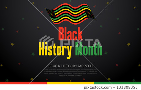 Black History Month celebrated. February national black history month African American vector illustration Template for background, banner, card, poster with text inscription 133809353