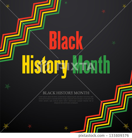 Black History Month celebrated. February national black history month African American vector illustration Template for background, banner, card, poster with text inscription 133809376