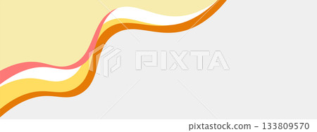 Abstract rust red and orange banner template with dynamic background curve shapes. Modern red, orange business webinar banner design for web, backdrop, brochure, website, landing page, presentation 133809570