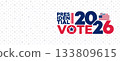 Presidential Vote 2026 Banner with Modern Red Blue Minimal Election Layout 133809615