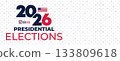 2026 Presidential Elections Banner with Dotted Background and Bold Layout 133809618