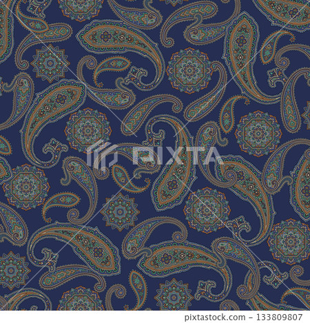 Paisley pattern perfect for textiles and backgrounds, Paisley pattern perfect for textiles and backgrounds, 133809807