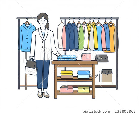 女職員的插圖 女職員的插圖 133809865