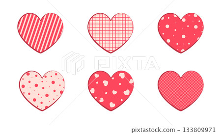 set of hearts with decor set of hearts with decor 133809971
