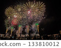 Fireworks coloring summer night sky 133810012
