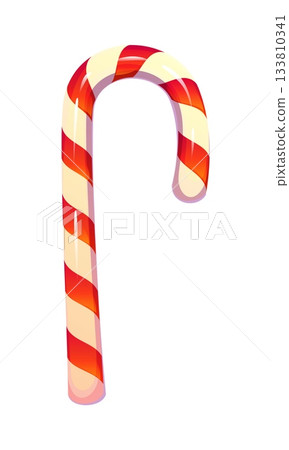Candy cane or Christmas lollipop stick for winter holiday, cartoon vector icon. Xmas sweet gift or decoration of candycane toy for New Year greeting and Christmas tree candy cane ornament Candy cane or Christmas lollipop stick for winter holiday, cartoon vector icon. Xmas sweet gift or decoration of candycane toy for New Year greeting and Christmas tree candy cane ornament 133810341