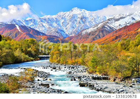 Matsukawa Bridge / View of Mt. Goryu from Matsukawa (Hakuba Village, Nagano Prefecture) [November 2025] 133810678