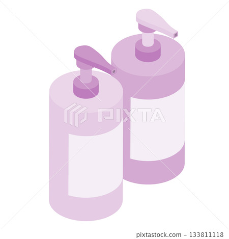 Shampoo bottle isometric Shampoo bottle isometric 133811118