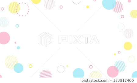 Cute pop frame background of colorful dots 133812400