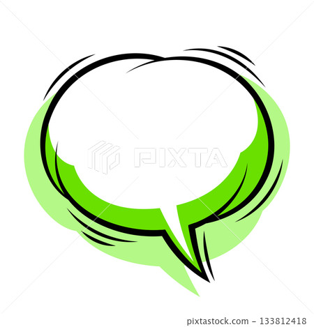 Cartoon speech bubble. Pop art illustration in comic style. 133812418