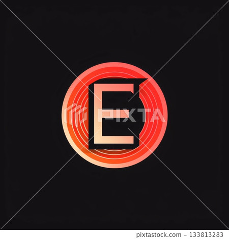 Letter E logo icon design template elements. Red and orange color. Letter E logo icon design template elements. Red and orange color. 133813283