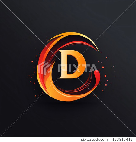Letter D logo design template elements for your application or corporate identity. Letter D logo design template elements for your application or corporate identity. 133813415
