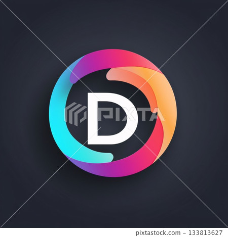 Letter D logo icon design template elements. Clean, modern, colorful, glossy and elegant logotype concept. Letter D logo icon design template elements. Clean, modern, colorful, glossy and elegant logotype concept. 133813627
