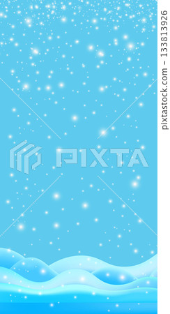 Realistic cartoon snow hills with falling snowflakes and blue sky vertical background. Winter vertical landscape design element with blue snow. Minimal nature composition snowy fields and falling snow Realistic cartoon snow hills with falling snowflakes and blue sky vertical background. Winter vertical landscape design element with blue snow. Minimal nature composition snowy fields and falling snow 133813926