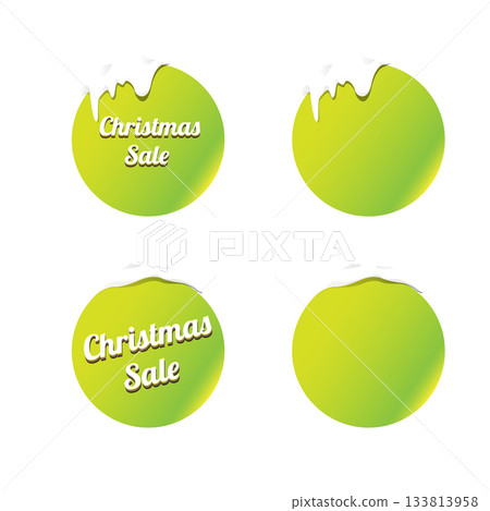 Christmas vector green glossy buttons set isolated on white background. Web green christmas sale buttons with snow, snow flakes, ice border. Winter button collection Christmas vector green glossy buttons set isolated on white background. Web green christmas sale buttons with snow, snow flakes, ice border. Winter button collection 133813958