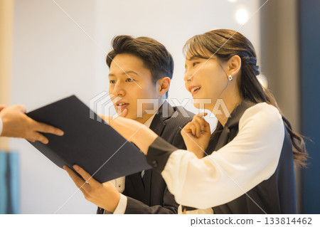 Couple in a hotel restaurant Couple in a hotel restaurant 133814462